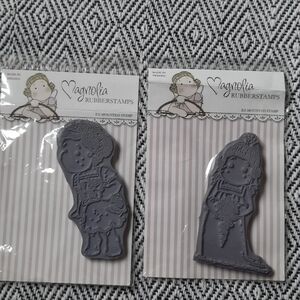 NWT Magnolia Rubber Stamps Set Of Two Girl